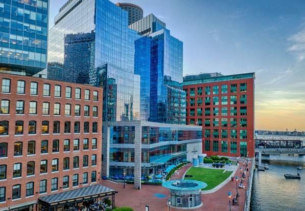 Aerial view of the InterContinental Boston
