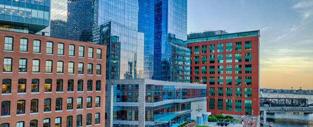 Aerial view of the InterContinental Boston