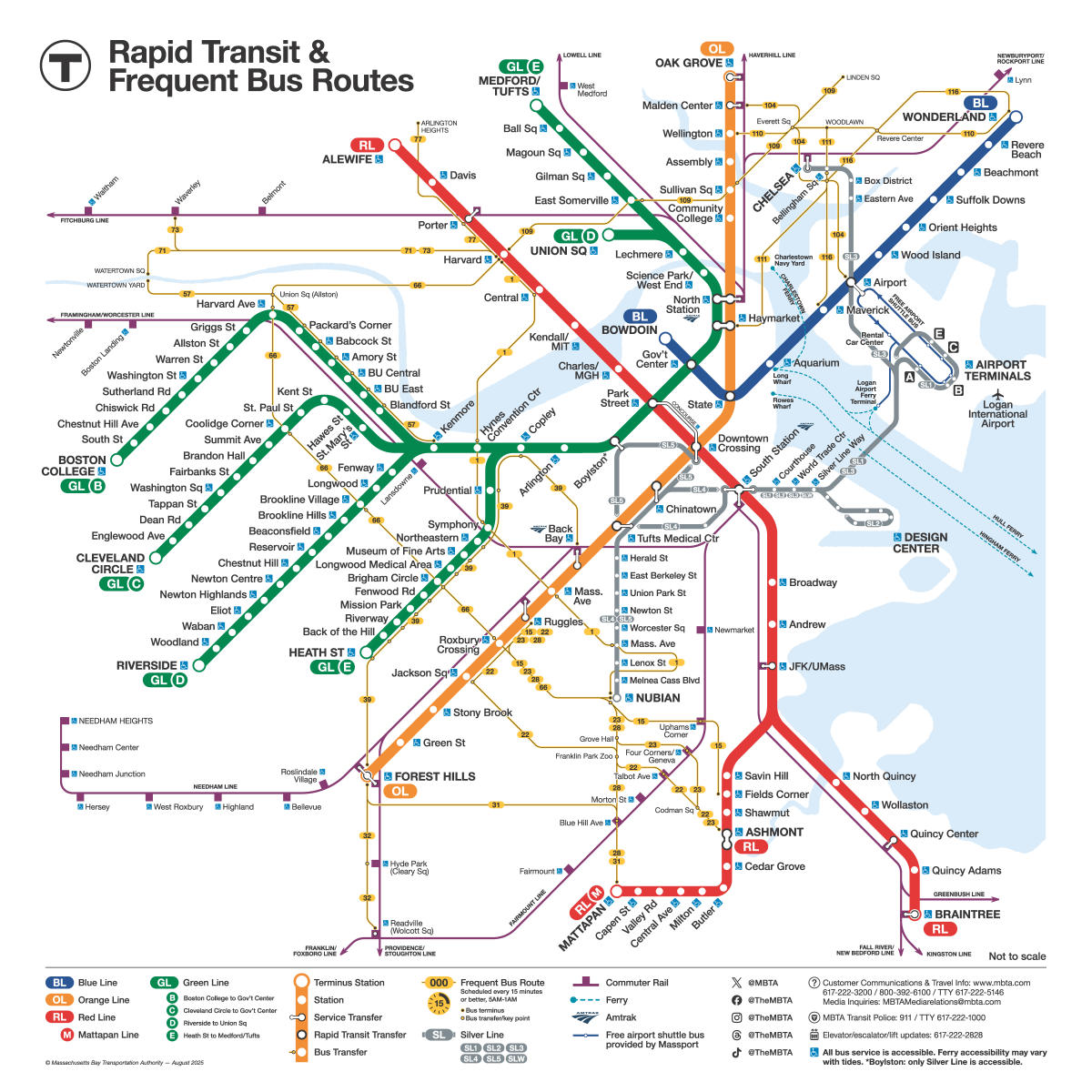 MBTA 'T' Map