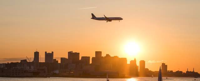 Plane over the Harbor