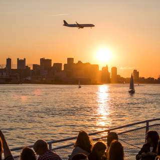 Plane over the Harbor