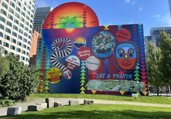 Greenway public art by Jeffrey Gibson, installed in September 2024.