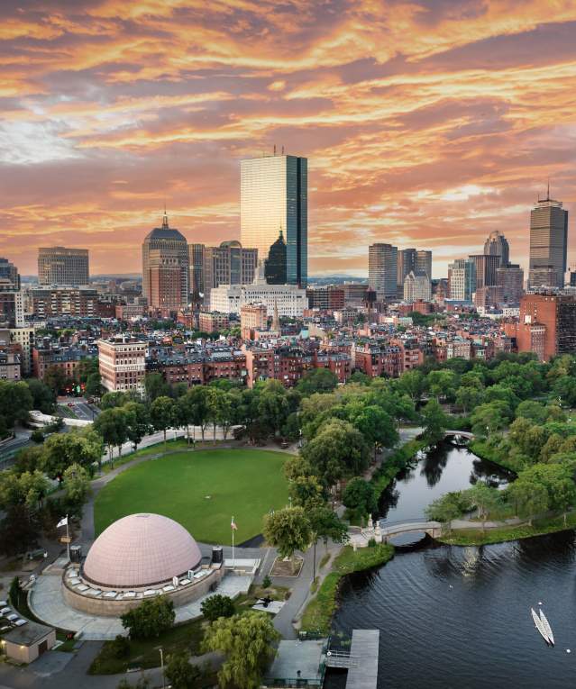 Aerial view of Boston's Skyline