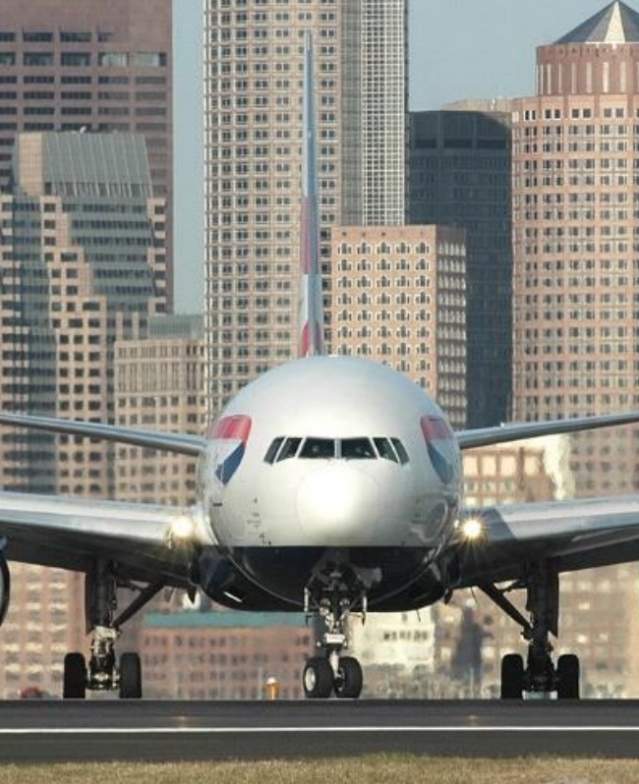 Airplane at Logan Airport