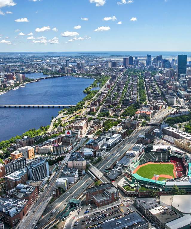Boston Aerial with Fenway