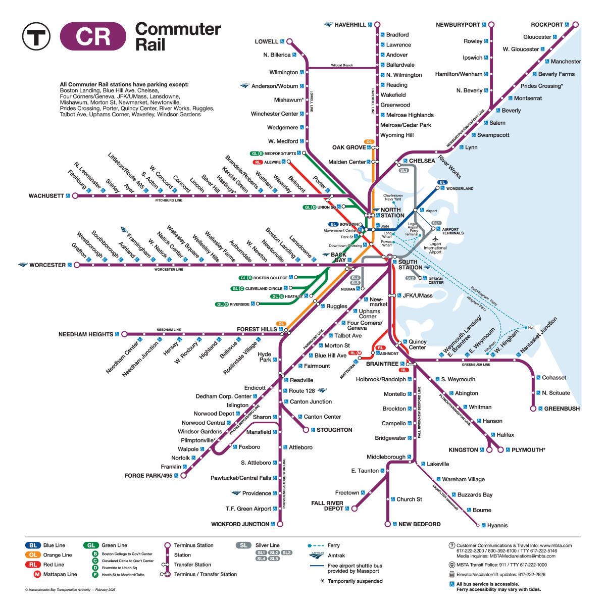Map of the Commuter Rail