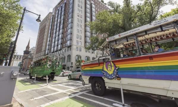 Boston Duck Tours with LGBTQ Pride Wrap