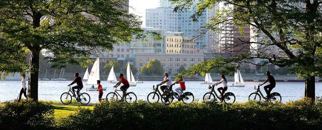 cycling on the esplanade