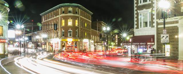 Harvard Square Car Lights
