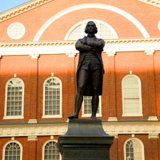 Sam Adams statue at Faneuil Hall