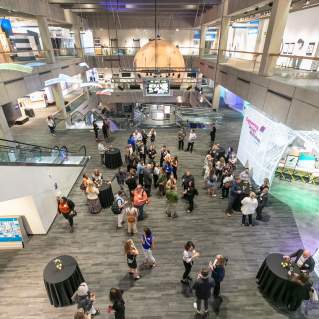 Event attendees at the Museum of Science