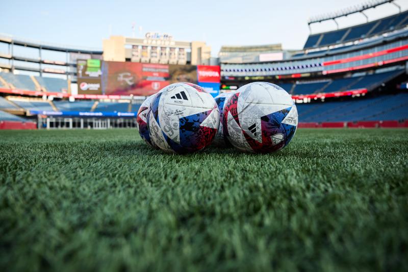Soccer balls in Gillette Stadium