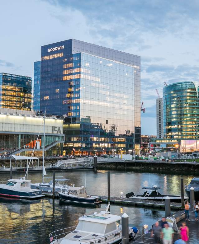 Seaport District in late summer