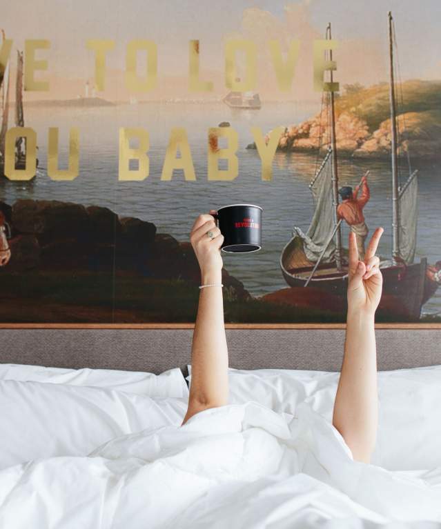 Fun photo of hotel room at The Revolution Hotel