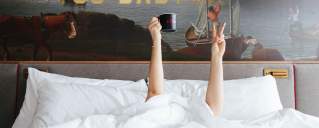 Fun photo of hotel room at The Revolution Hotel