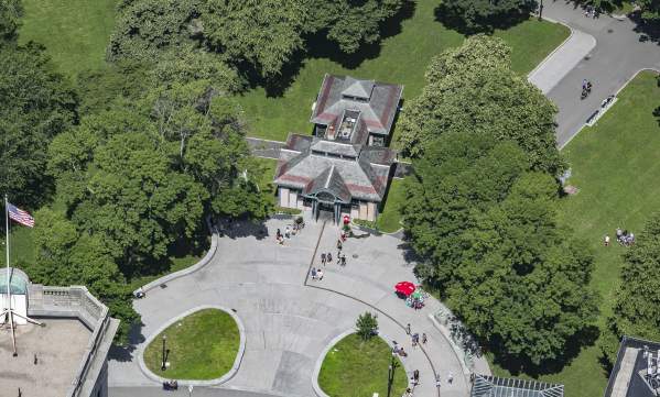 Aerial of the Boston Common Visitor Center