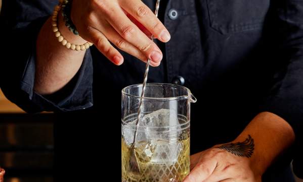 Drink being made at Birds of Paradise