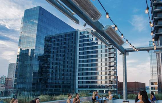 The Rooftop Bar at Deck 12 Yotel In Boston, MA