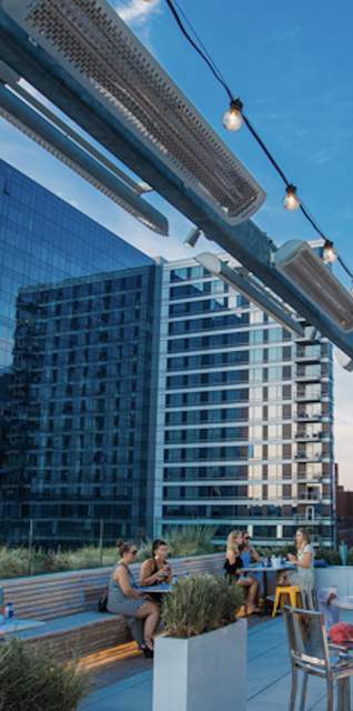 The Rooftop Bar at Deck 12 Yotel In Boston, MA